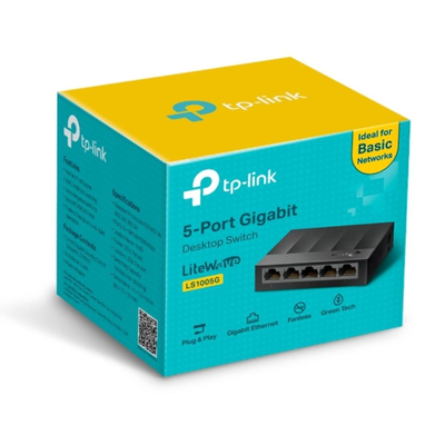 Switch TP-Link Gigabit de Mesa com 5 portas - LS1005G