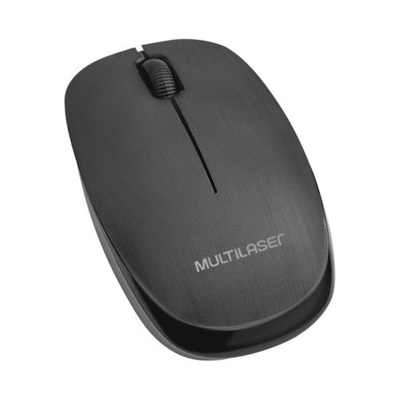 Mouse sem fio USB Multilaser Ergonômico 1200dpi Preto - MO251